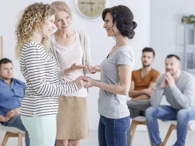 Group therapy for people with trust issues in session